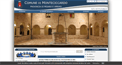 Desktop Screenshot of comune.monteciccardo.pu.it